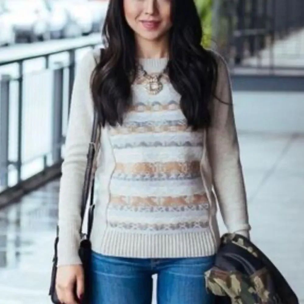 J. Crew Fair Isle Nordic Jacquard Stitch 100% Wool Sweater